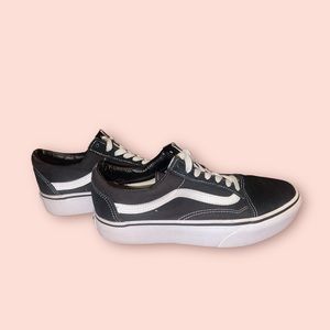 Vans, Black with White Stripe and Laces